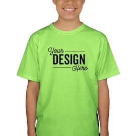 Canada - Gildan Youth 100% Cotton T-shirt - Color: Neon Green