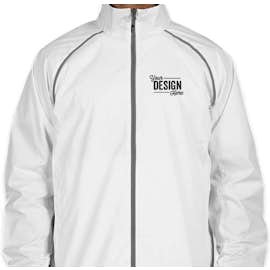 Elevate Egmont Packable Contrast Zipper Windbreaker - Color: White / Steel Grey