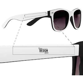Two-Tone Malibu Sunglasses - Color: Black / White