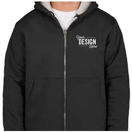 CornerStone DWR Heavyweight Sherpa-Lined Hooded Work Jacket - Color: Black