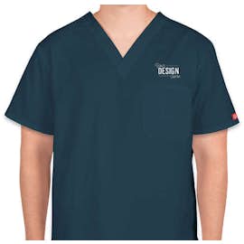 Dickies V-Neck Scrub Top - Color: Caribbean Blue