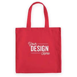 Medium Midweight 100% Cotton Canvas Tote - Color: Red