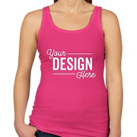 Next Level Women's Slim Fit Jersey Tank - Color: Raspberry