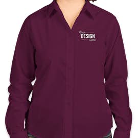 Port Authority Women's Long Sleeve Easy Care Shirt - Color: Deep Berry
