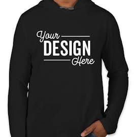 Canada - Anvil Hooded Long Sleeve T-shirt - Color: Black