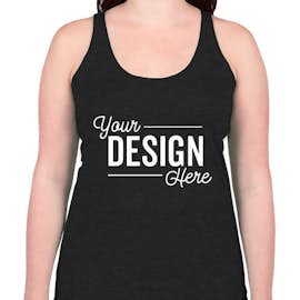 Bella + Canvas Women's Tri-Blend Racerback Tank - Color: Black Heather Tri-Blend
