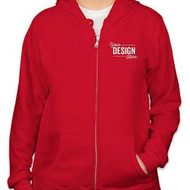 Canada - Gildan Women's Zip Hoodie - Color: Red