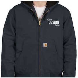 Carhartt Water Repellent Flannel Lined Hooded Jacket - Color: Dark Navy