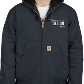 Carhartt Water Repellent Flannel Lined Hooded Jacket - Color: Dark Navy