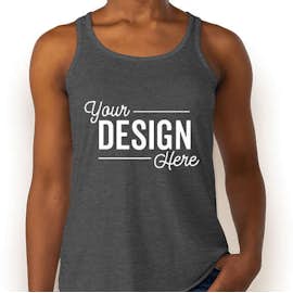 Bella + Canvas Women's Flowy Racerback Tank - Color: Dark Grey Heather