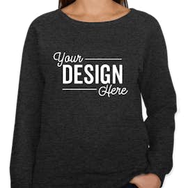 Independent Trading Women's Lightweight Crewneck Sweatshirt - Color: Charcoal Heather