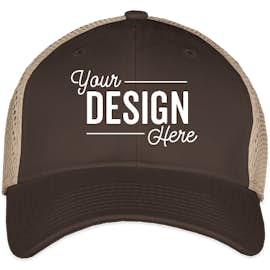 New Era 39THIRTY Stretch Fit Mesh Hat - Color: Chocolate / Khaki