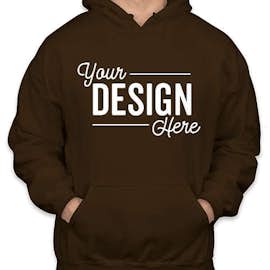 Gildan Midweight 50/50 Pullover Hoodie - Color: Dark Chocolate