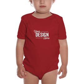 Royal Apparel USA-Made Organic Baby Bodysuit - Color: Cherry Red