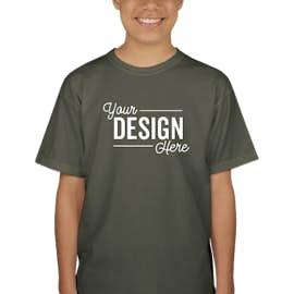 Canada - Gildan Youth 100% Cotton T-shirt - Color: Military Green