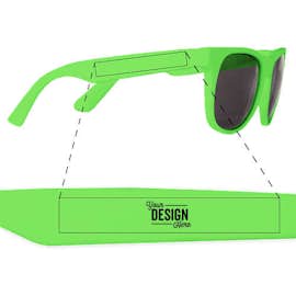 Solid Promotional Sunglasses - Color: Green / Green