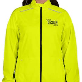 Port Authority Women's Reflective Running Full Zip Jacket - Color: Safety Yellow / Deep Black