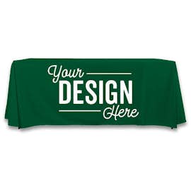 Full Color 6' Throw Tablecloth - Color: Forest Green