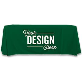 Full Color 8' Throw Tablecloth - Color: Forest Green