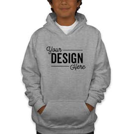 Gildan Youth Midweight 50/50 Pullover Hoodie - Color: Sports Grey