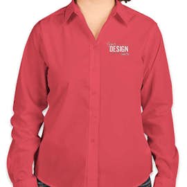 Port Authority Women's Long Sleeve Easy Care Shirt - Color: Hibiscus