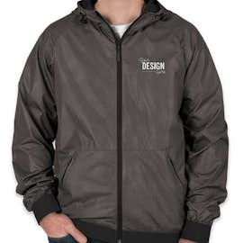 Sport-Tek Embossed Full Zip Hooded Jacket - Color: Graphite / Black