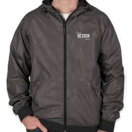 Sport-Tek Embossed Full Zip Hooded Jacket - Color: Graphite / Black