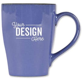 16 oz. Ceramic Two-Tone Sherwood Mug - Color: Blue / Black