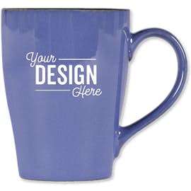 16 oz. Ceramic Two-Tone Sherwood Mug - Color: Blue / Black