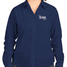 Port Authority Women's Long Sleeve Easy Care Shirt - Color: Mediterranean Blue