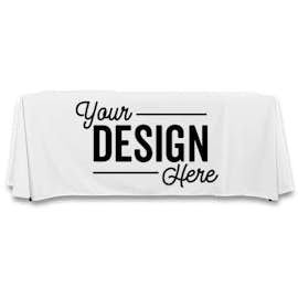 Full Color 6' Throw Tablecloth - Color: White