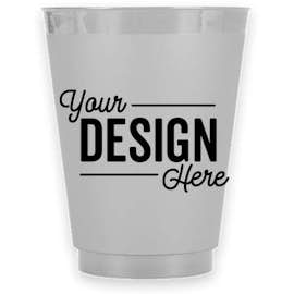 16 oz. Frosted Plastic Stadium Cup - Color: Silver