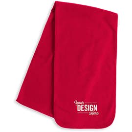 Port Authority Extra Long Fleece Scarf - Color: Red