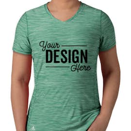Adidas Women's Tech Heathered Performance Shirt - Color: Collegiate Green Melange