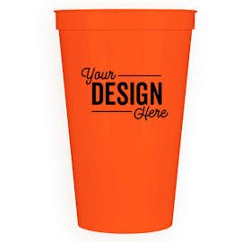 22 oz. Plastic Stadium Cup - Color: Orange