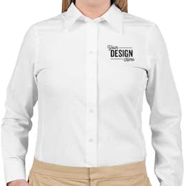 Devon & Jones Women's Solid Dress Shirt - Color: White