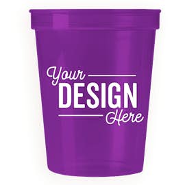 16 oz. Plastic Stadium Cup - Color: Translucent Purple