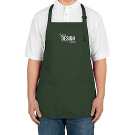 Port Authority Stain Release Medium Length Apron - Embroidered - Color: Hunter