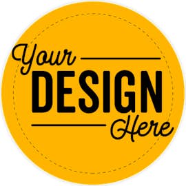 Full Color 2 in. Circle Vinyl Decal - Color: Athletic Gold