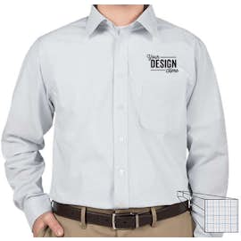 Devon & Jones Tattersall Dress Shirt - Color: White / Silver / Slate