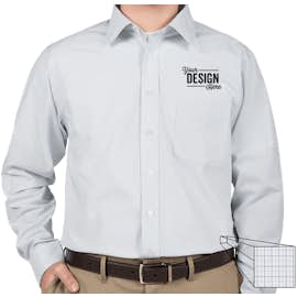 Devon & Jones Tattersall Dress Shirt - Color: White / Silver / Slate