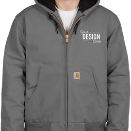 Carhartt Water Repellent Flannel Lined Hooded Jacket - Color: Gravel
