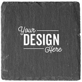 Square Slate Coaster - Color: Natural Black Slate
