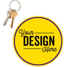 5.5 in. Circle Car Magnet w/ contrast trim - Color: Yellow / Team Purple