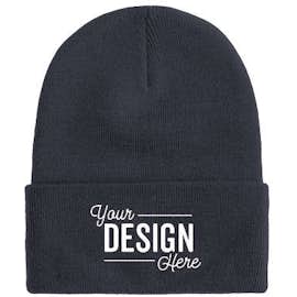 Port & Company Fleece Lined Cuff Beanie - Color: Navy