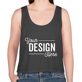 Bella + Canvas Women's Flowy Crop Tank - Color: Dark Grey