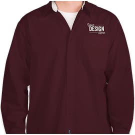 Port Authority Long Sleeve Easy Care Shirt - Color: Burgundy / Light Stone