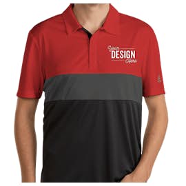 Adidas 100% Recycled Block Polo - Color: Collegiate Red / Grey Five / Black