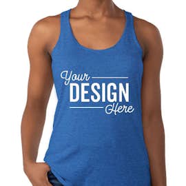 Next Level Women's Tri-Blend Racerback Tank - Color: Vintage Royal