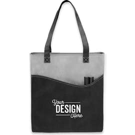 Promotional Non-Woven Pocket Convention Tote - Color: Gray
